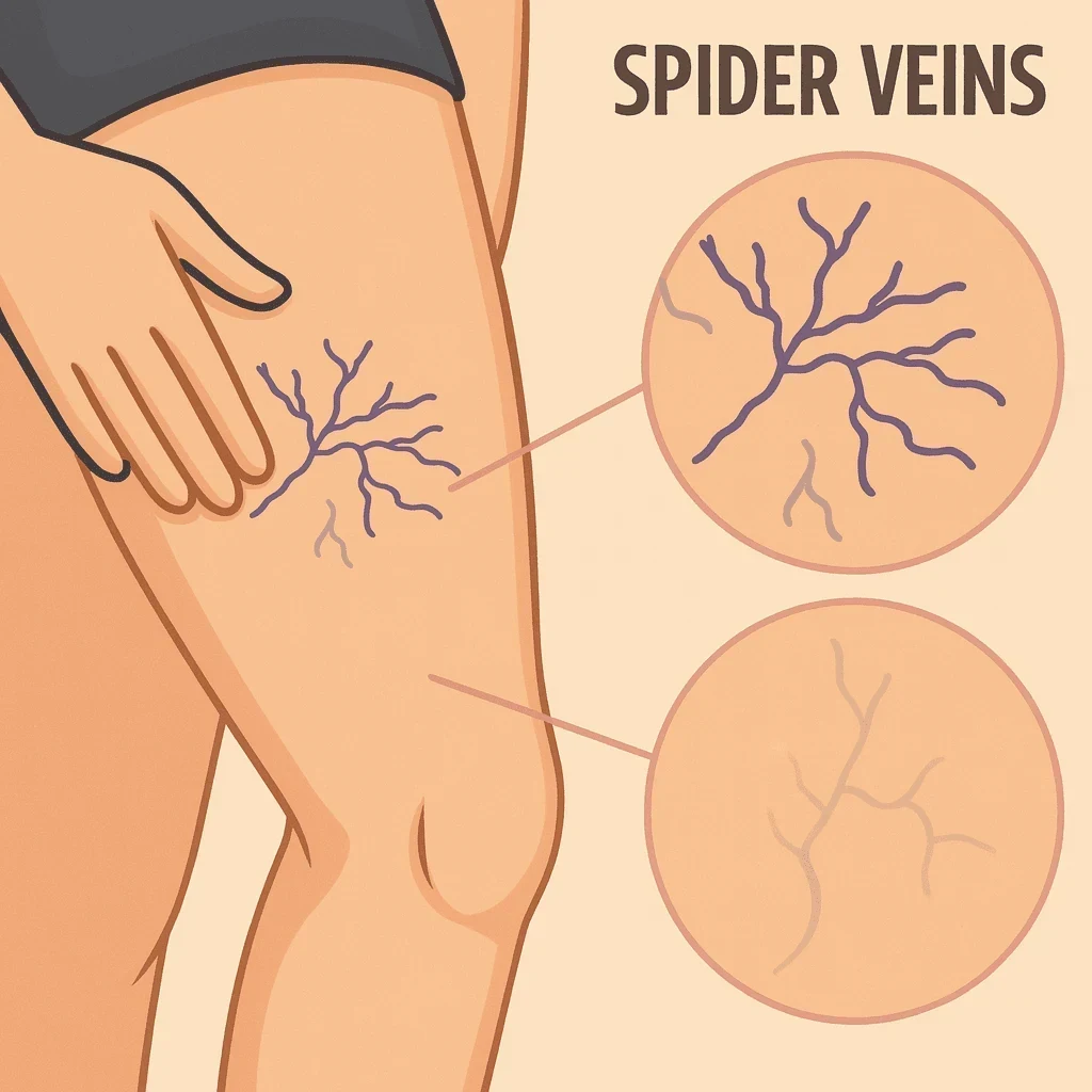Ιατρική απεικόνιση ευρυαγγειών (spider veins) στο κάτω άκρο